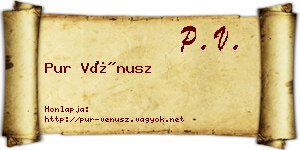 Pur Vénusz névjegykártya